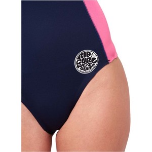 2022 Rip Curl Dames G-Bomb 1mm Zonder Mouwen Cheeky Shorty Wetsuit 113WSP - Navy / Pink